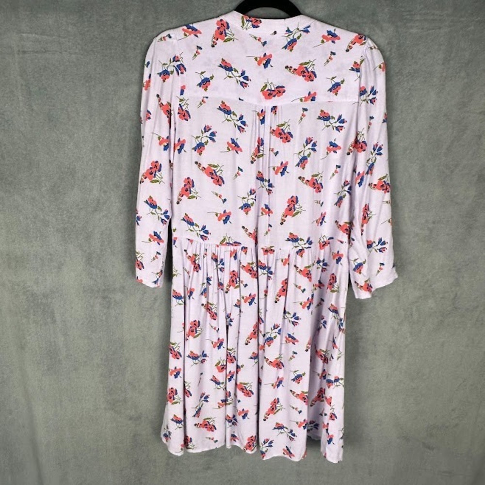 Maeve Anthropologie Dress Womens Small Purple Floral Babydoll Whimsy Cottage - Picture 7 of 14